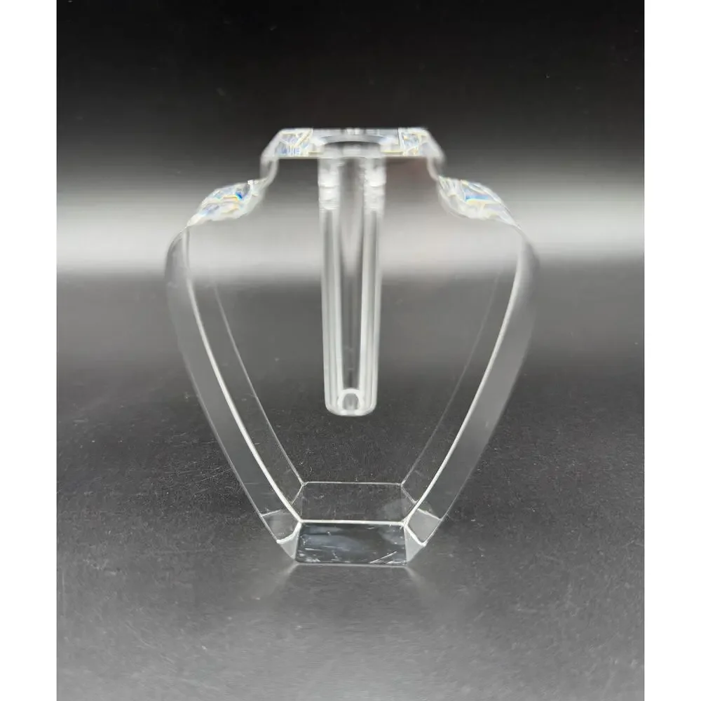 Tizo Design Clear Heavy Crystal Bud Vase 3.5” Modern Minimalist Decor